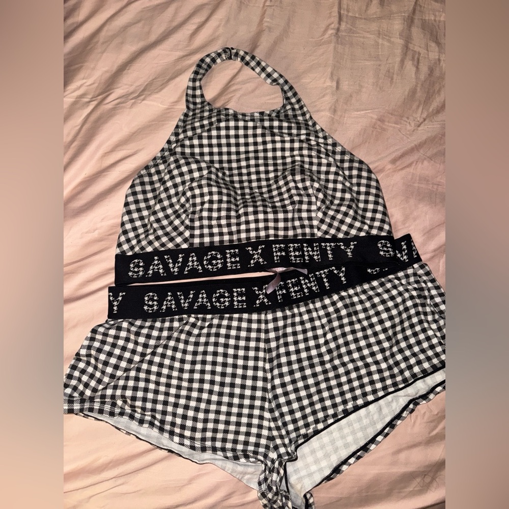 Savage X Fenty Gingham Halter Set